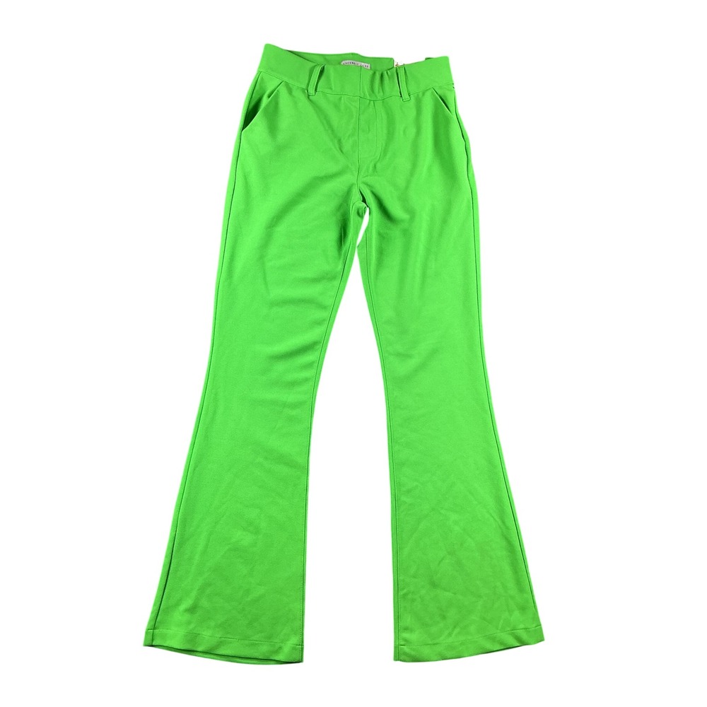 Sincerely Jules Green Flare Leg Stretch Crepe Dress Pants Size Small NWT